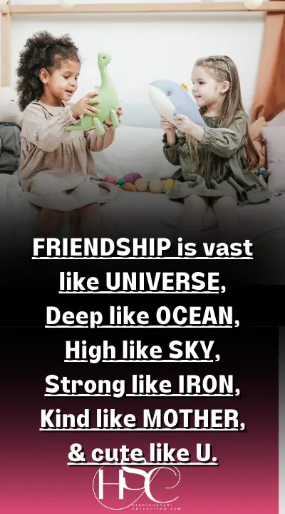 FRIENDSHIP is vast like UNIVERSE - Friendship Status English