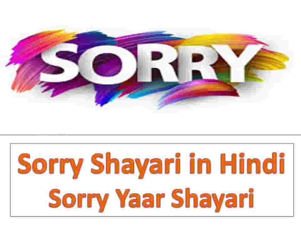 Sorry Shayari in Hindi
