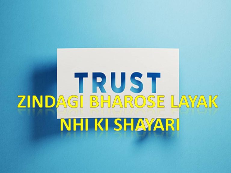 Zindagi Bharose Layak Nhi Ki Shayari
