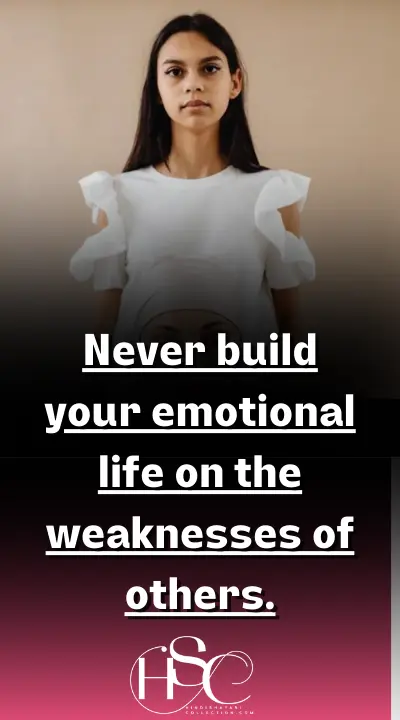 Never build your emotional - Emotional status in English